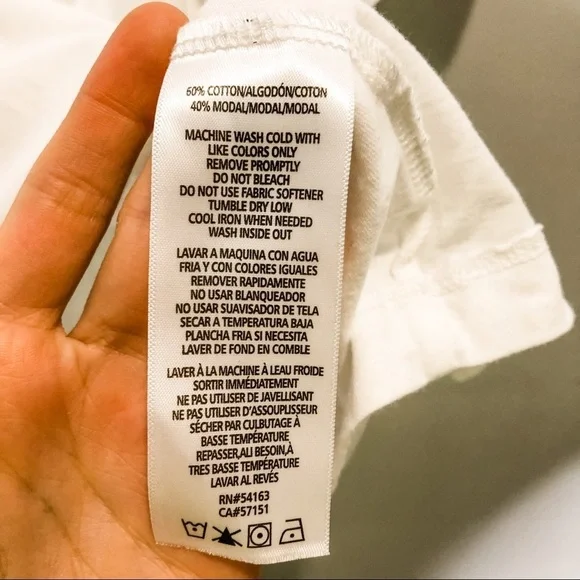 🦋🌙 CALVIN KLEIN | Classic White Long Crop Top - Picture 9 of 9